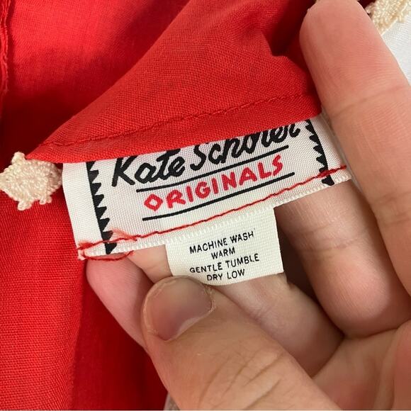 Kate Schorer Originals | Vintage Red White Square Dance Dress M - Picture 4 of 7